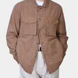 OVERSHIRT COTTON LYOCELL - Brown - Hugo Sthlm