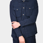 OVERSHIRT COTTON LYOCELL - Navy - Hugo Sthlm