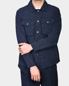 OVERSHIRT COTTON LYOCELL - Navy - Hugo Sthlm