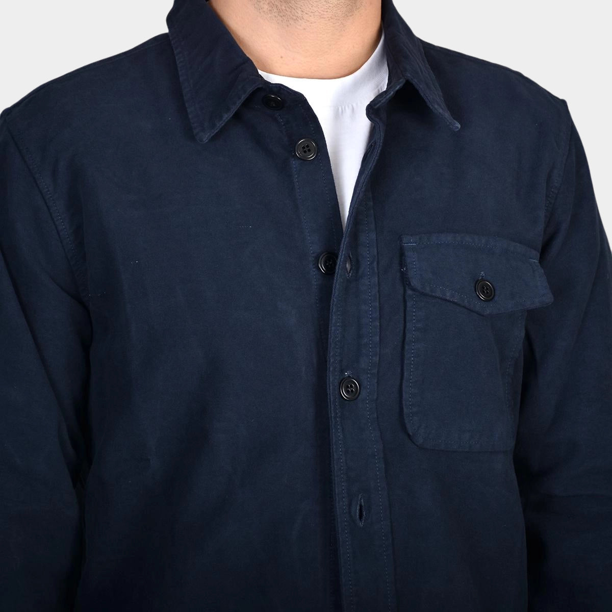 Overshirt Soft Moleskin - Navy - Hugo Sthlm