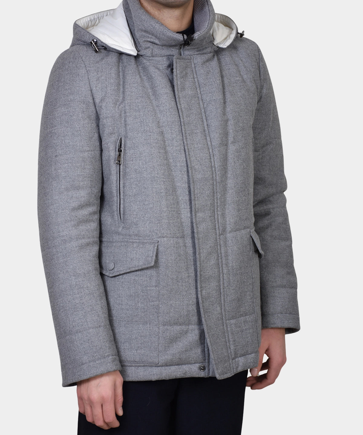 Padded Loro Piana Jacket - Grey - Hugo Sthlm