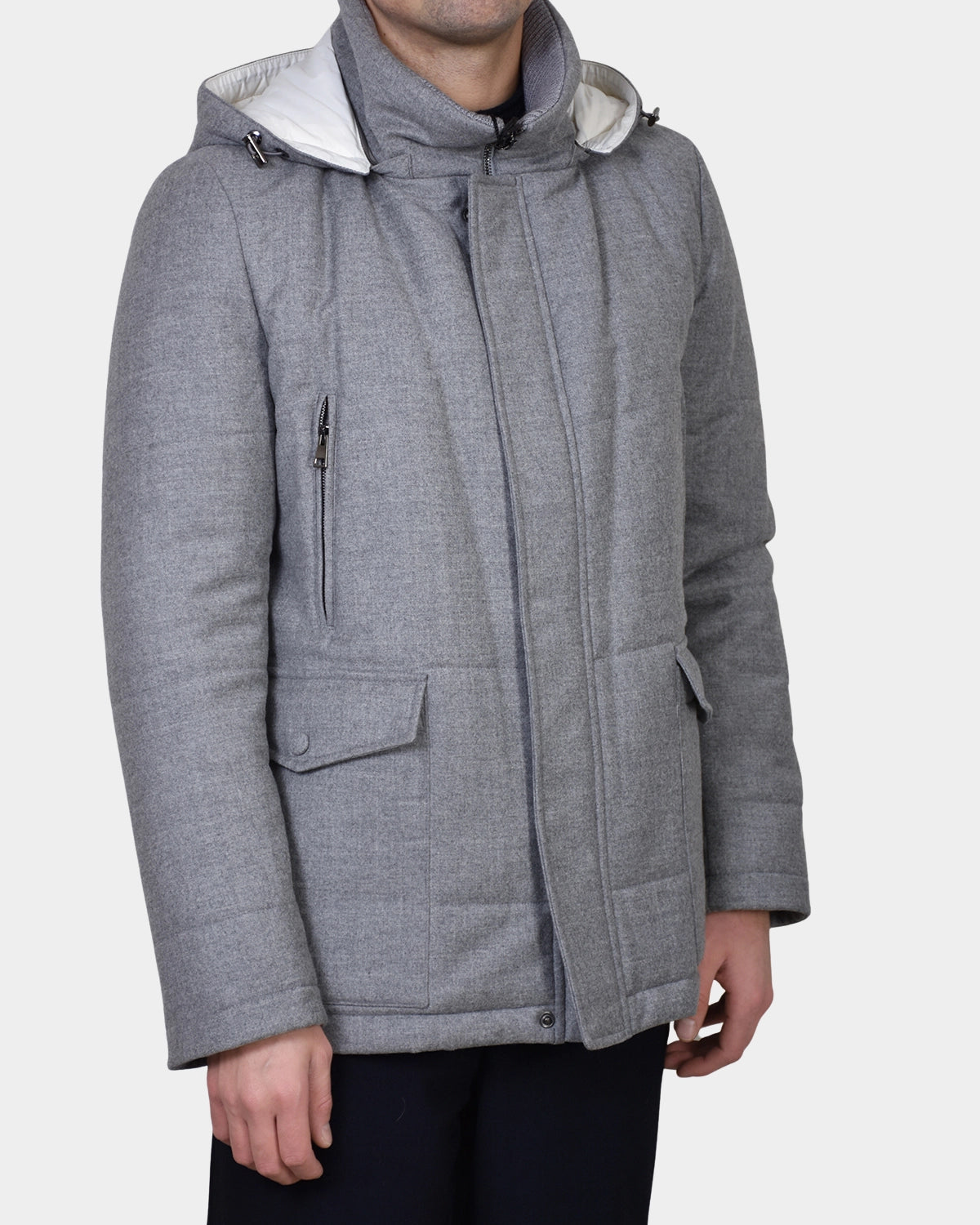 Padded Loro Piana Jacket - Grey - Hugo Sthlm