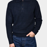 Polo Boucle Wool Blend - Navy