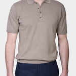Polo Button Linen Blend - Brown - Hugo Sthlm
