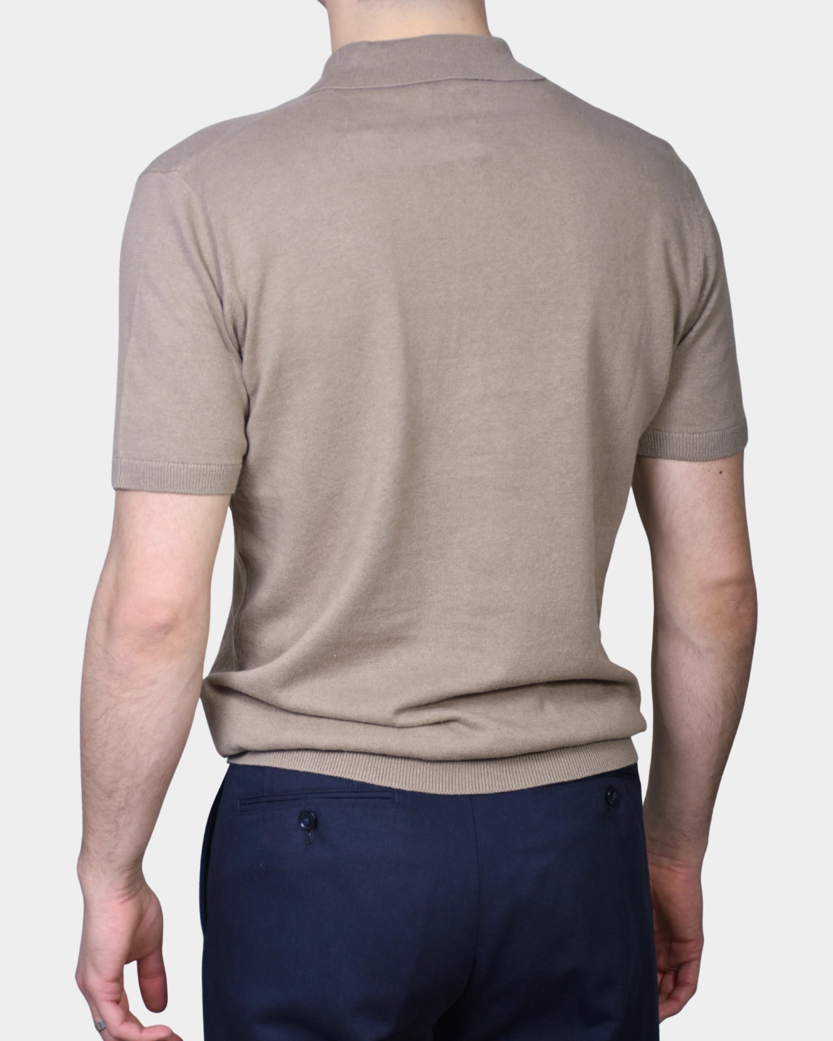 Polo Button Linen Blend - Brown - Hugo Sthlm