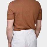 Polo Button Linen Blend - Caffe - Hugo Sthlm