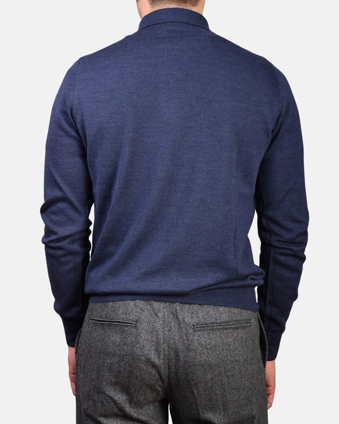 Polo Neck 12 GG Merino - Denim Blue - Hugo Sthlm