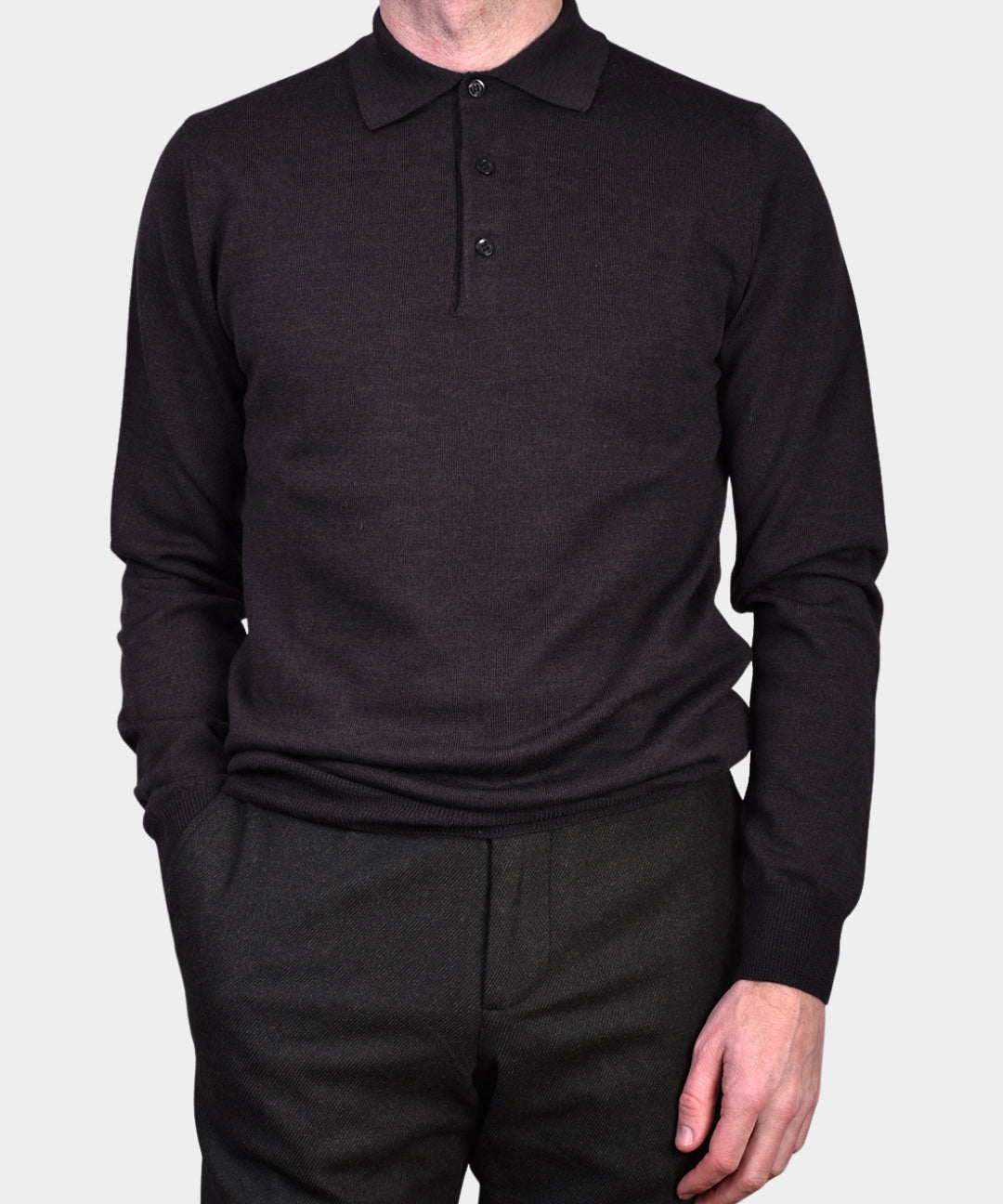 Polo Neck 12 GG Merino - Choclate - Hugo Sthlm