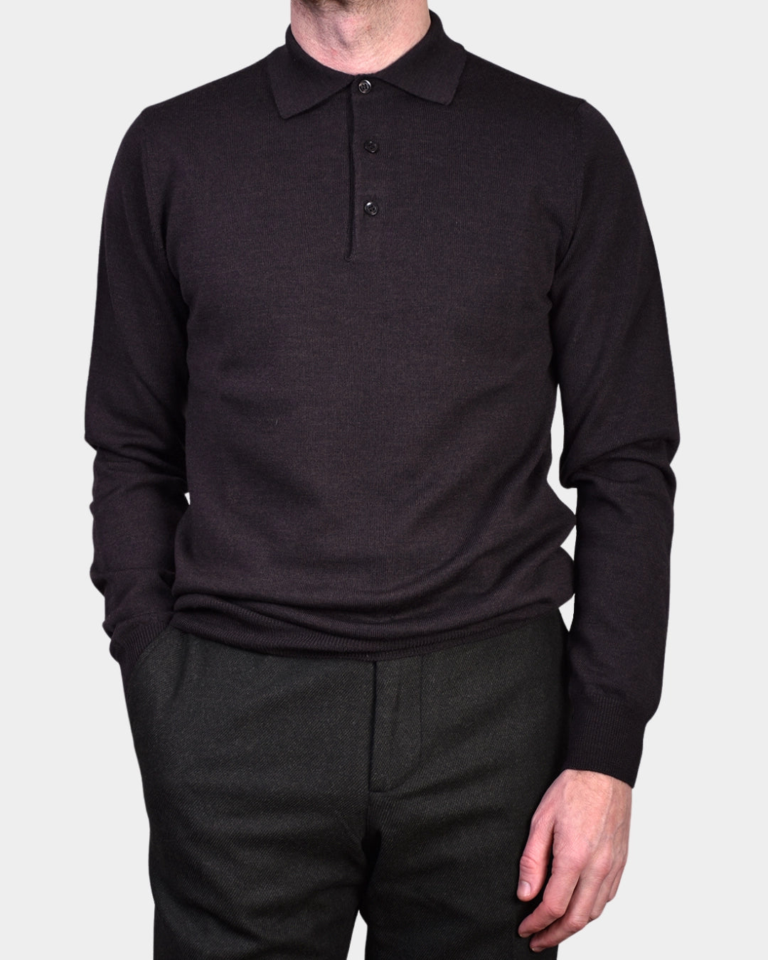 Polo Neck 12 GG Merino - Choclate - Hugo Sthlm