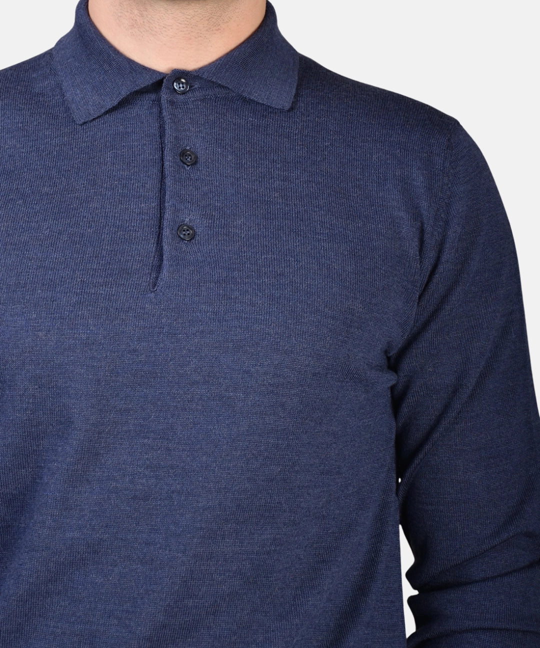 Polo Neck 12 GG Merino - Denim Blue - Hugo Sthlm