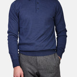 Polo Neck 12 GG Merino - Denim Blue - Hugo Sthlm