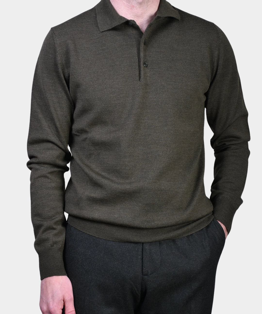 Polo Neck 12 GG Merino - Forest Green - Hugo Sthlm