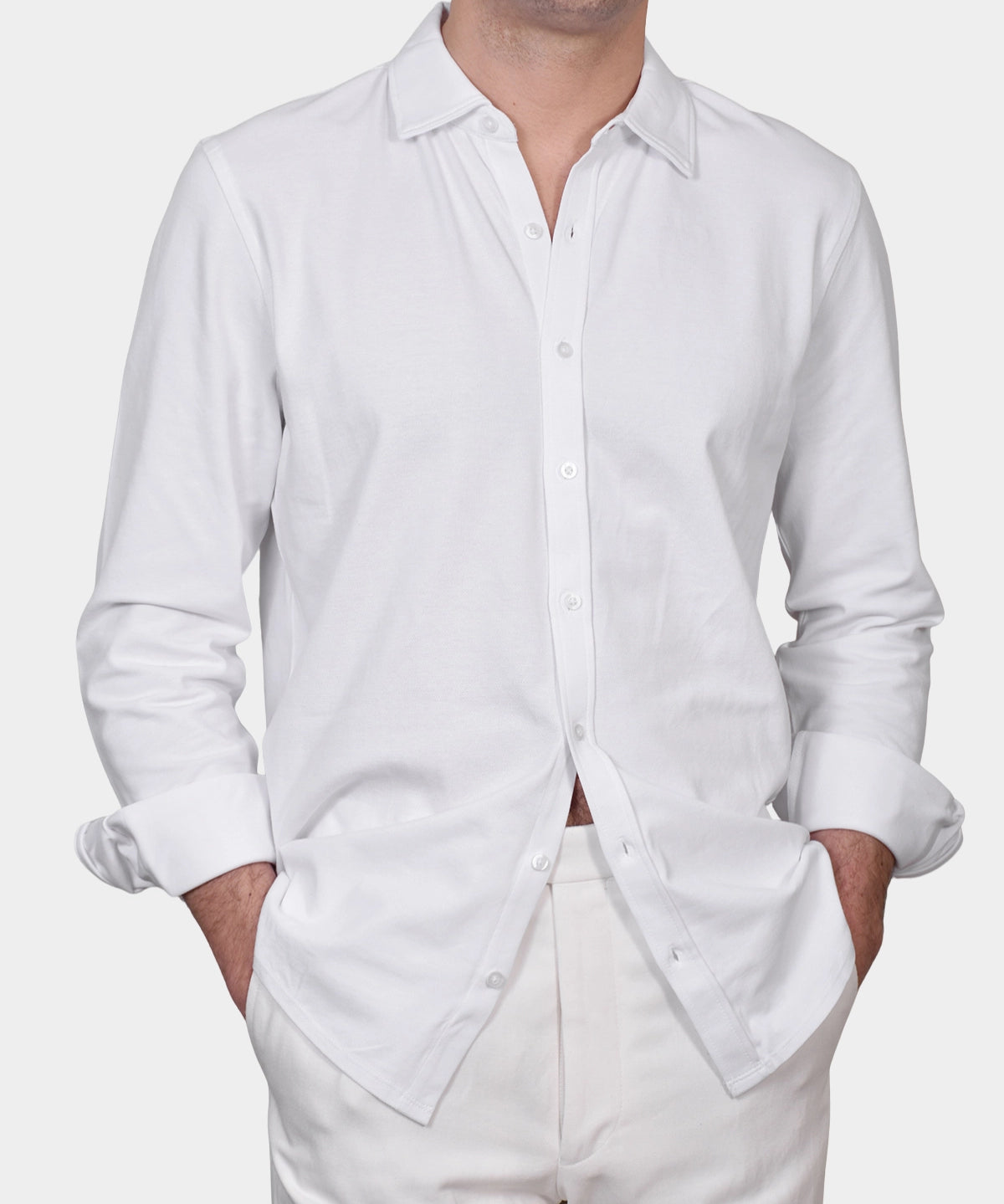 Polo Shirt Pique - White - Hugo Sthlm