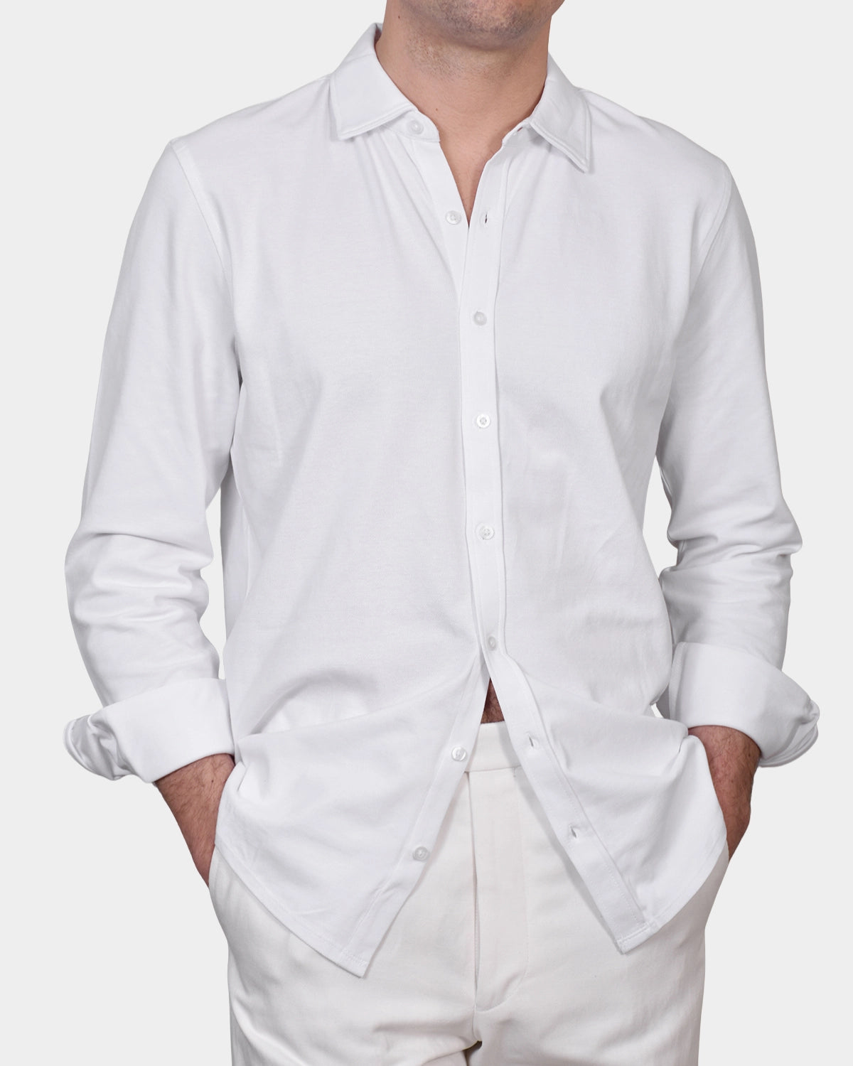 Polo Shirt Pique - White - Hugo Sthlm