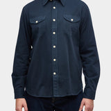 Postman Shirt Solid Twill - Dark Blue