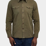 Postman Shirt Solid Twill - Olive Night