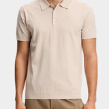 Ridge Knitted Polo - Moonbeam - Hugo Sthlm