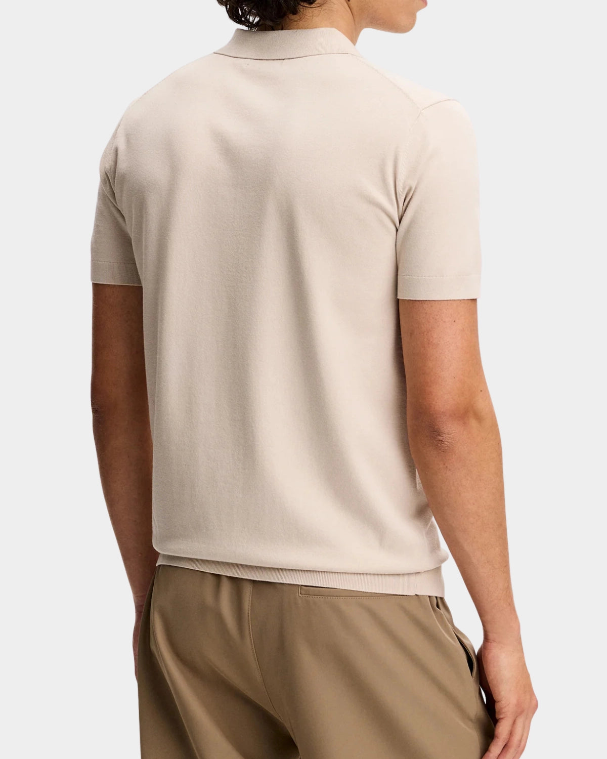 Ridge Knitted Polo - Moonbeam - Hugo Sthlm