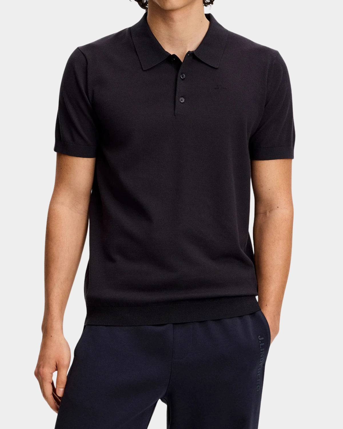Ridge Knitted Polo - JL Navy - Hugo Sthlm