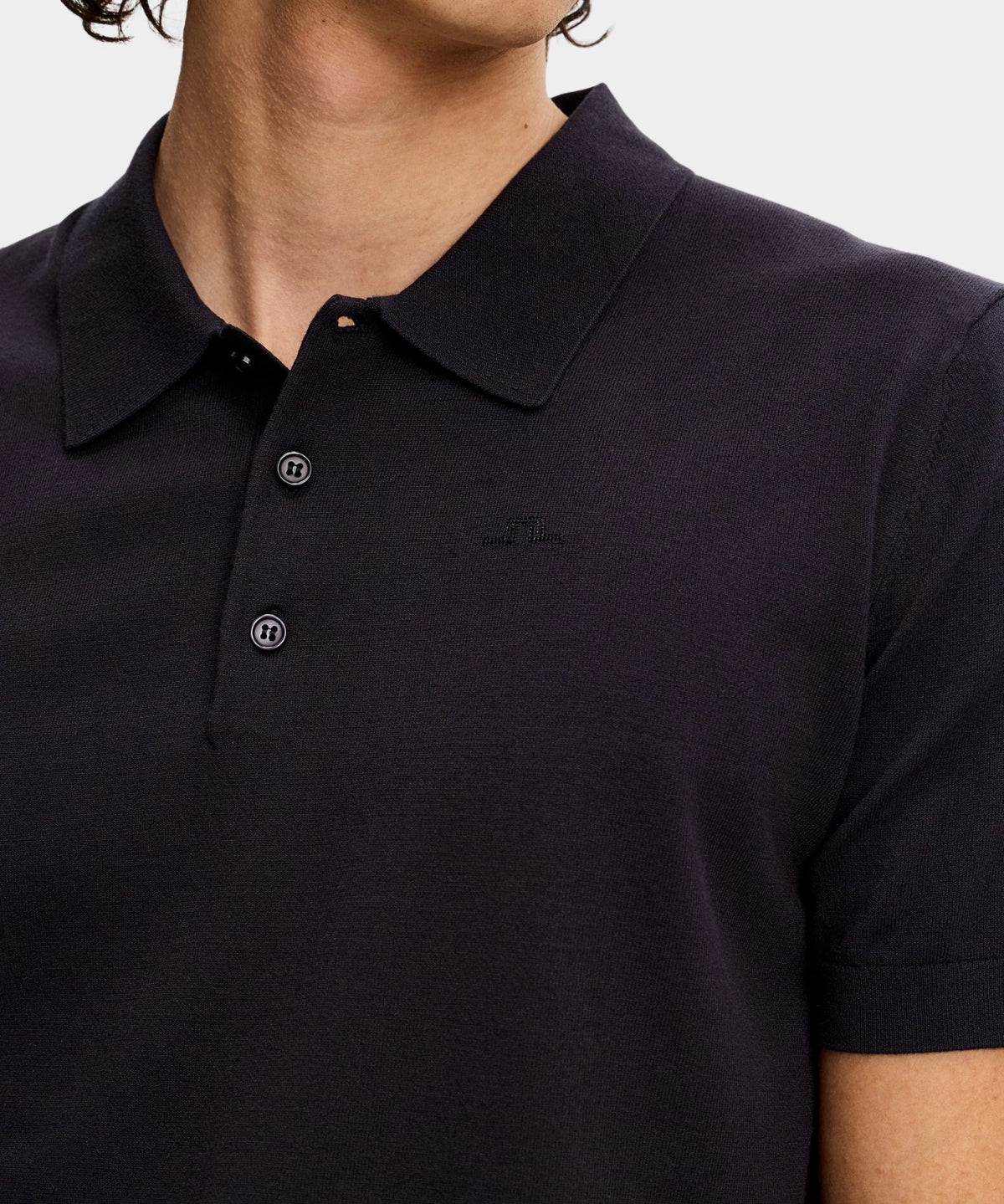 Ridge Knitted Polo - JL Navy - Hugo Sthlm