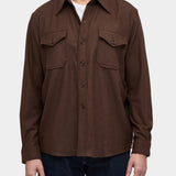 Shacket Solid Flannel - Brown
