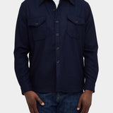 Shacket Solid Flannel - Dark Blue