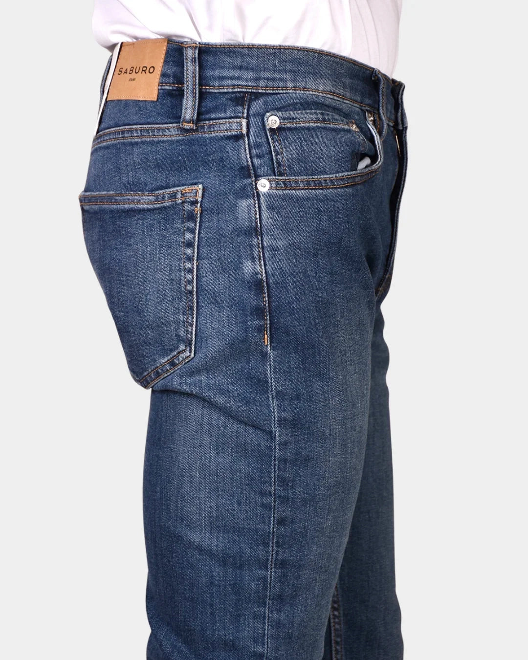 SLIM STRAIGHT STRETCH - MID STONE - Hugo Sthlm