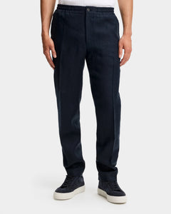Soren Drape Linen Pants - JL Navy - Hugo Sthlm