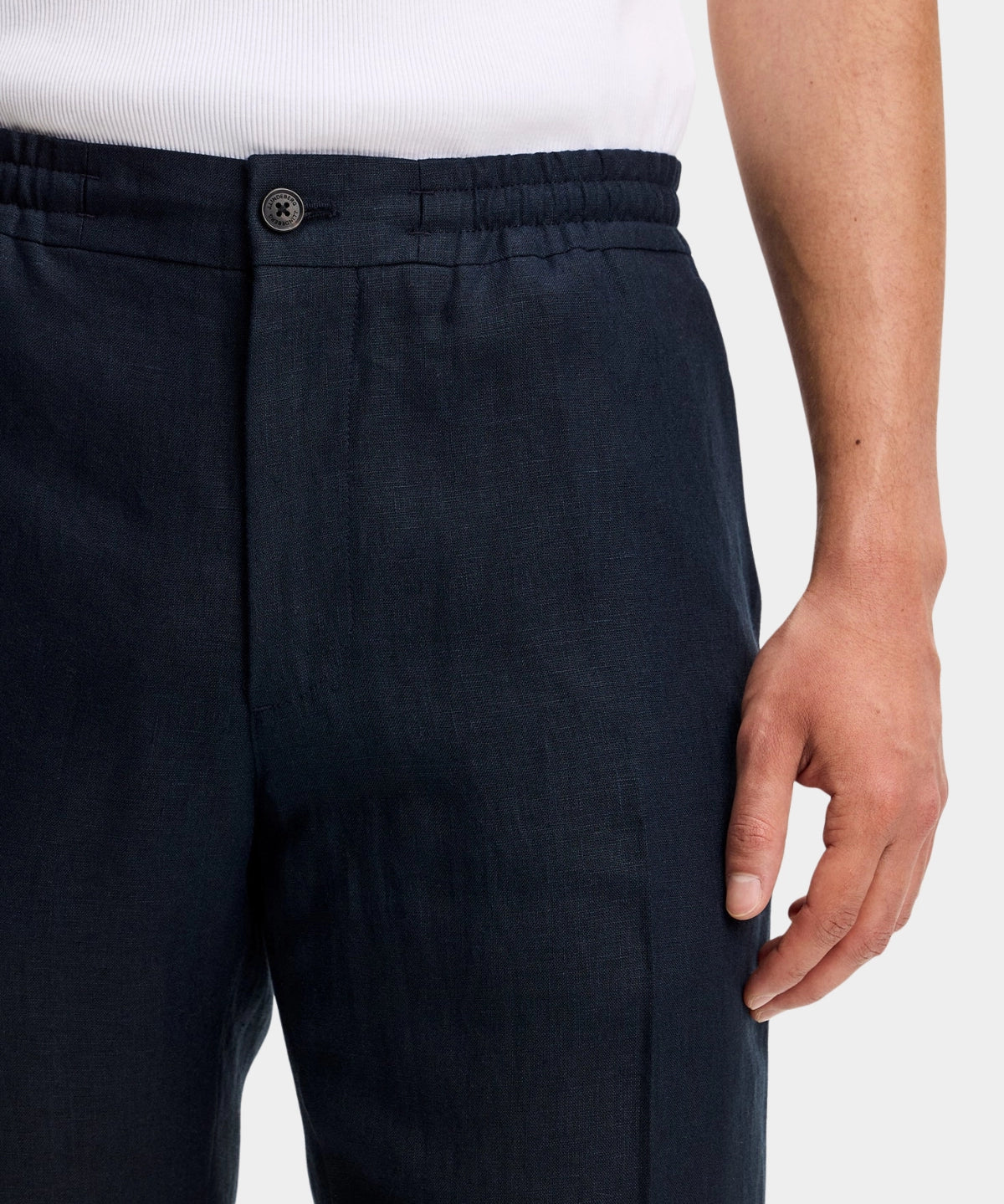 Soren Drape Linen Pants - JL Navy - Hugo Sthlm