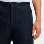 Soren Drape Linen Pants - JL Navy - Hugo Sthlm