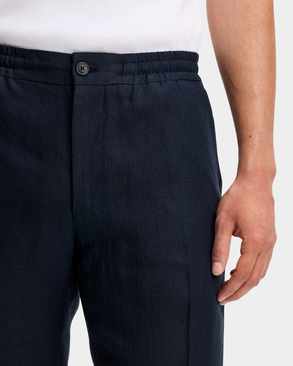 Soren Drape Linen Pants - JL Navy - Hugo Sthlm