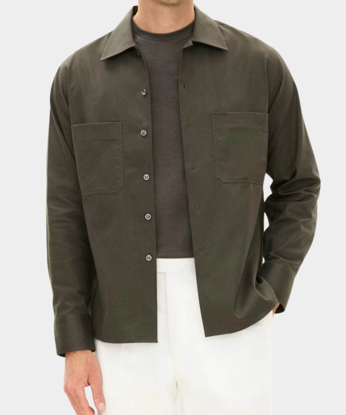 Straight Fit Bowling Collor Shirt - Netle Green - Hugo Sthlm