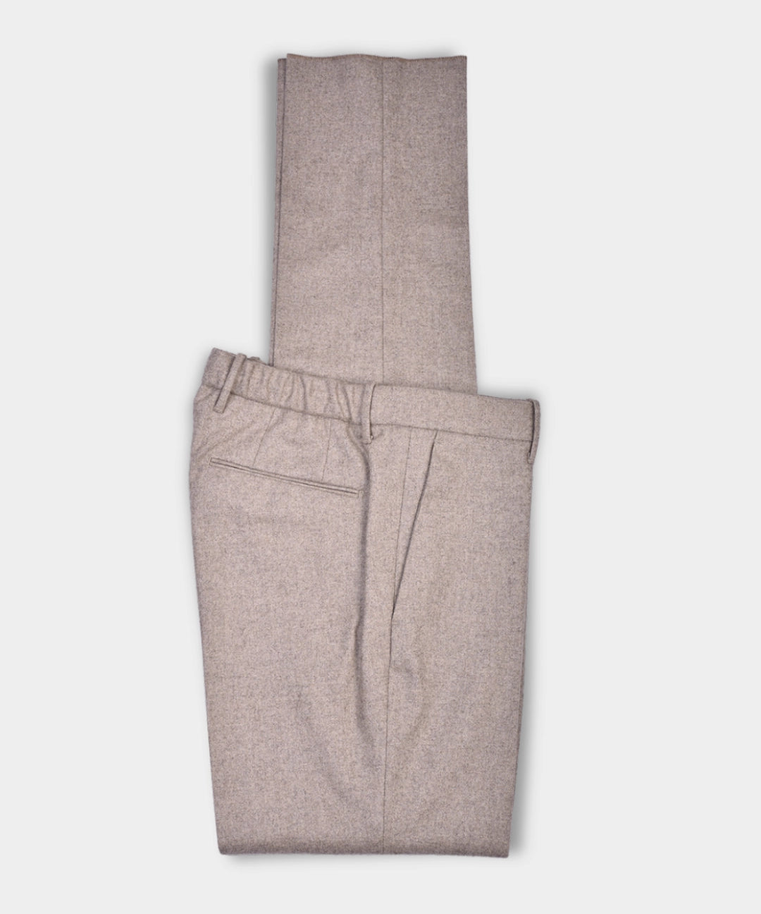 Tapered Fit Flannel Trousers - Sand - Hugo Sthlm