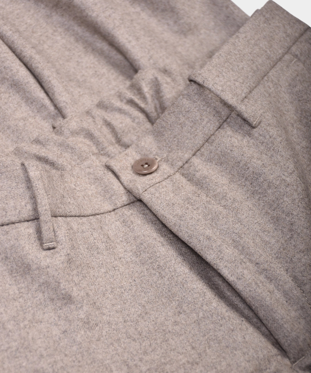 Tapered Fit Flannel Trousers - Sand - Hugo Sthlm