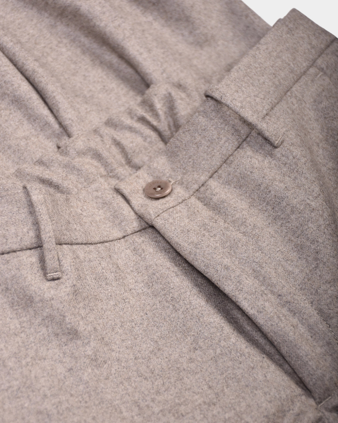 Tapered Fit Flannel Trousers - Sand - Hugo Sthlm