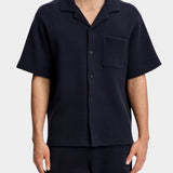 Therone Waffel Shirt - JL Navy