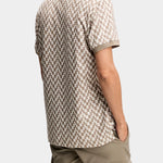 Tour Tech Print Polo - Bridge Stack Brindle M - Hugo Sthlm