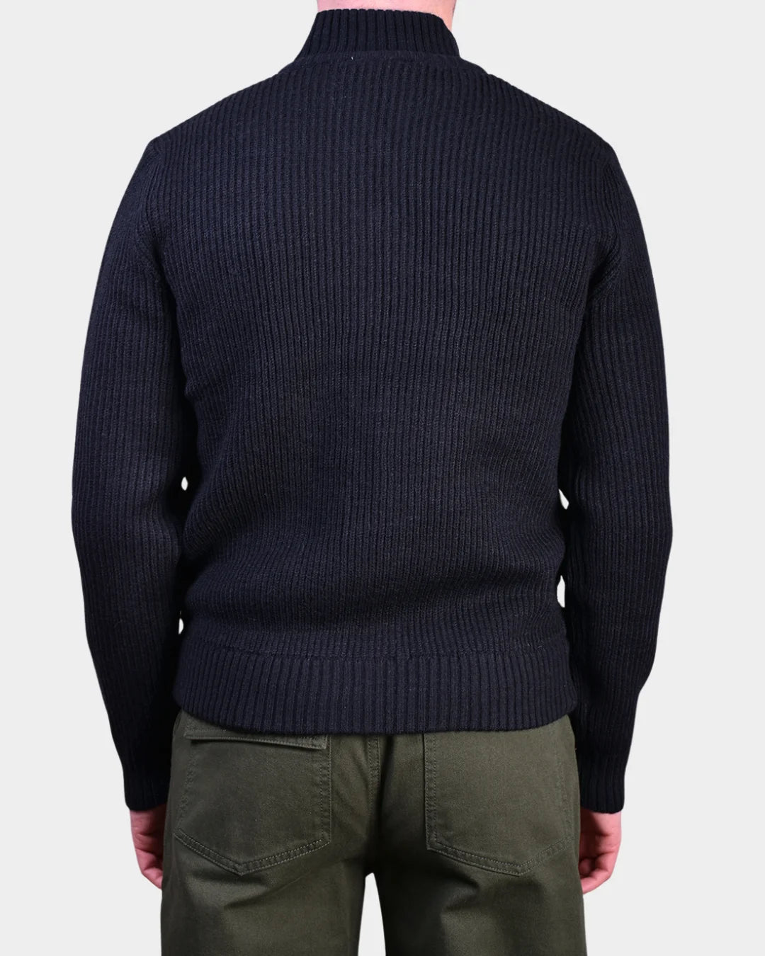 Zip Sweater Wool/Nylon - Navy - Hugo Sthlm