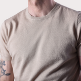 Crewneck Short Sleeve Linnen Knit - Beige - Hugo Sthlm